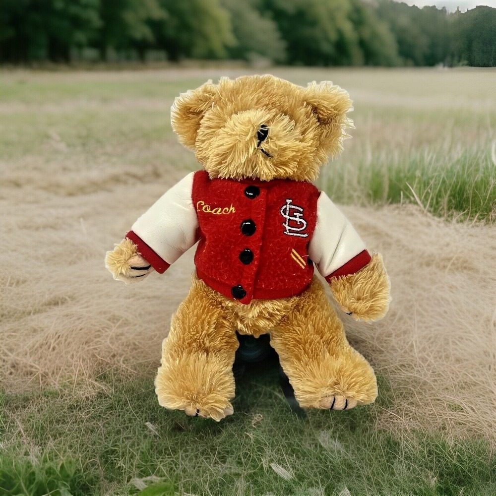 St. Louis Cardinals Plush Genuine Merchandise Good Stuff The Coach Teddy Bear 9"